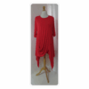 Cover Up, red, draped-hem tunic
