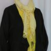 Yellow, lace-edge scarf - 3