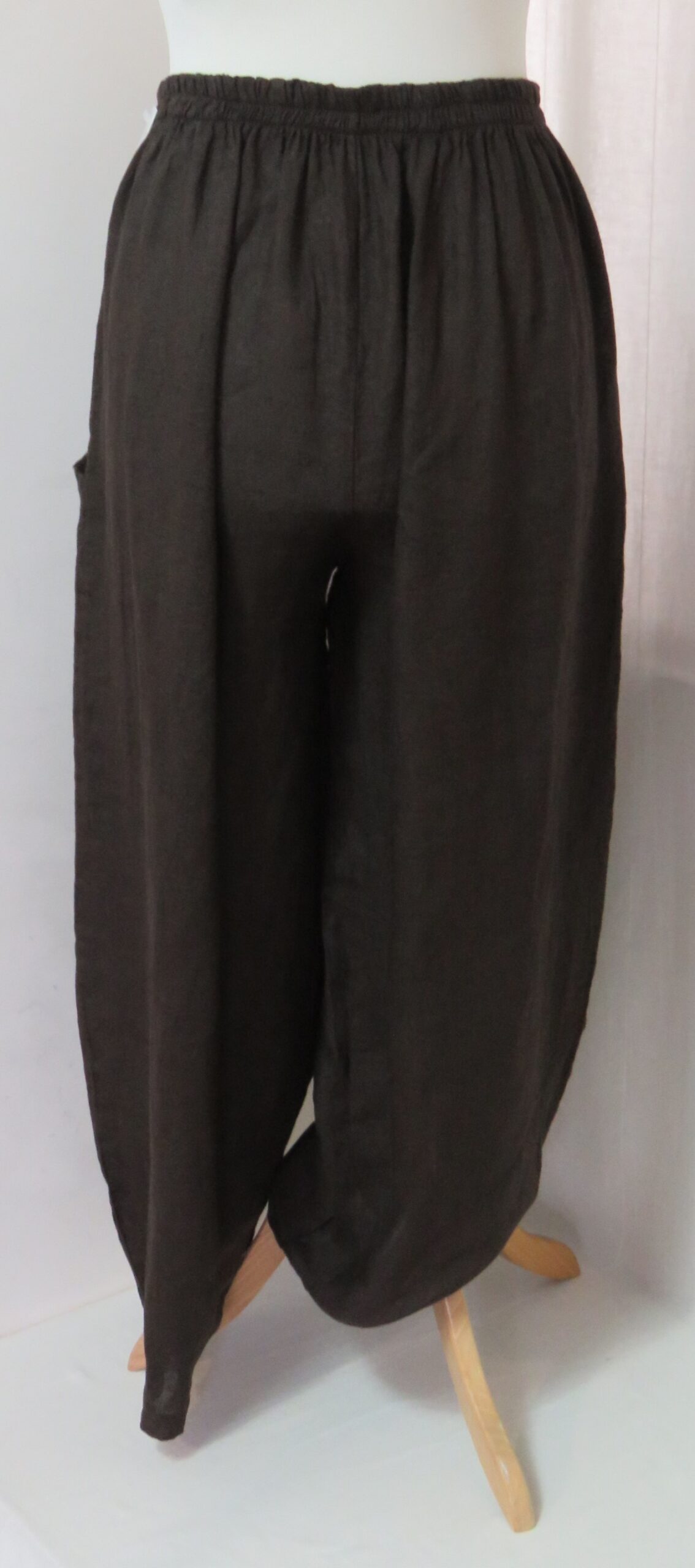 Brown, button-pocket pants - 10