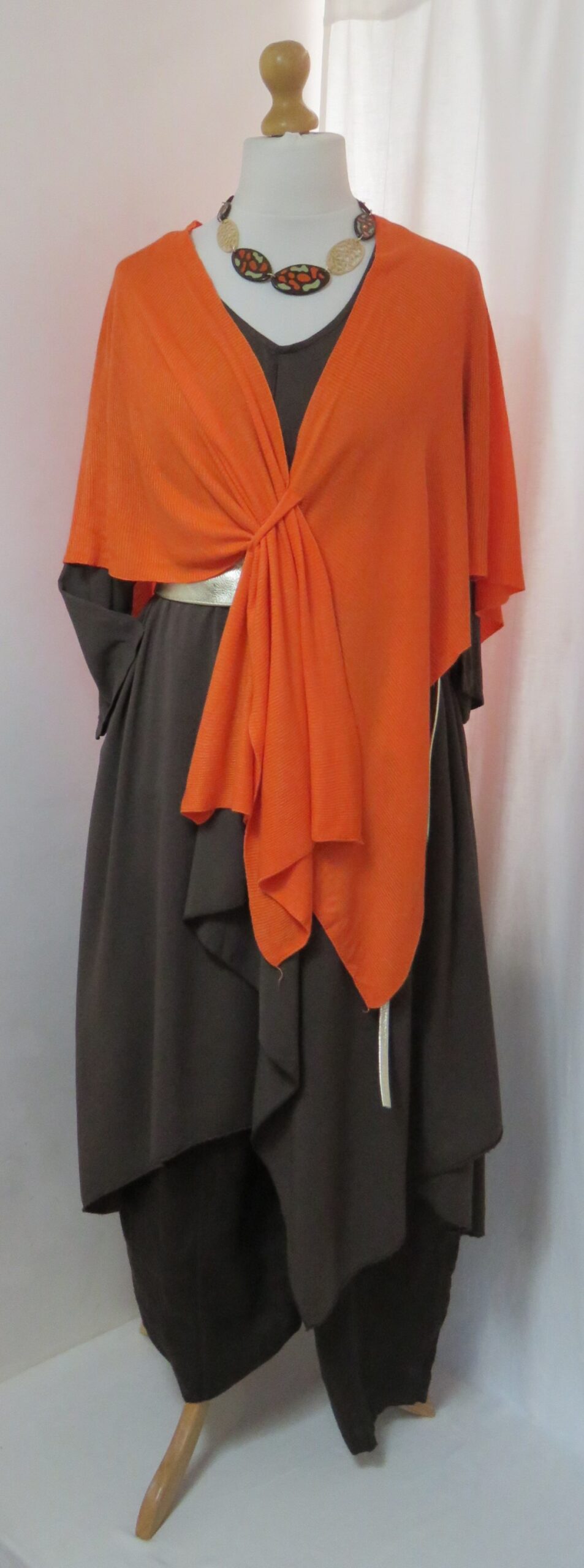 Brown, button-pocket pants - 11