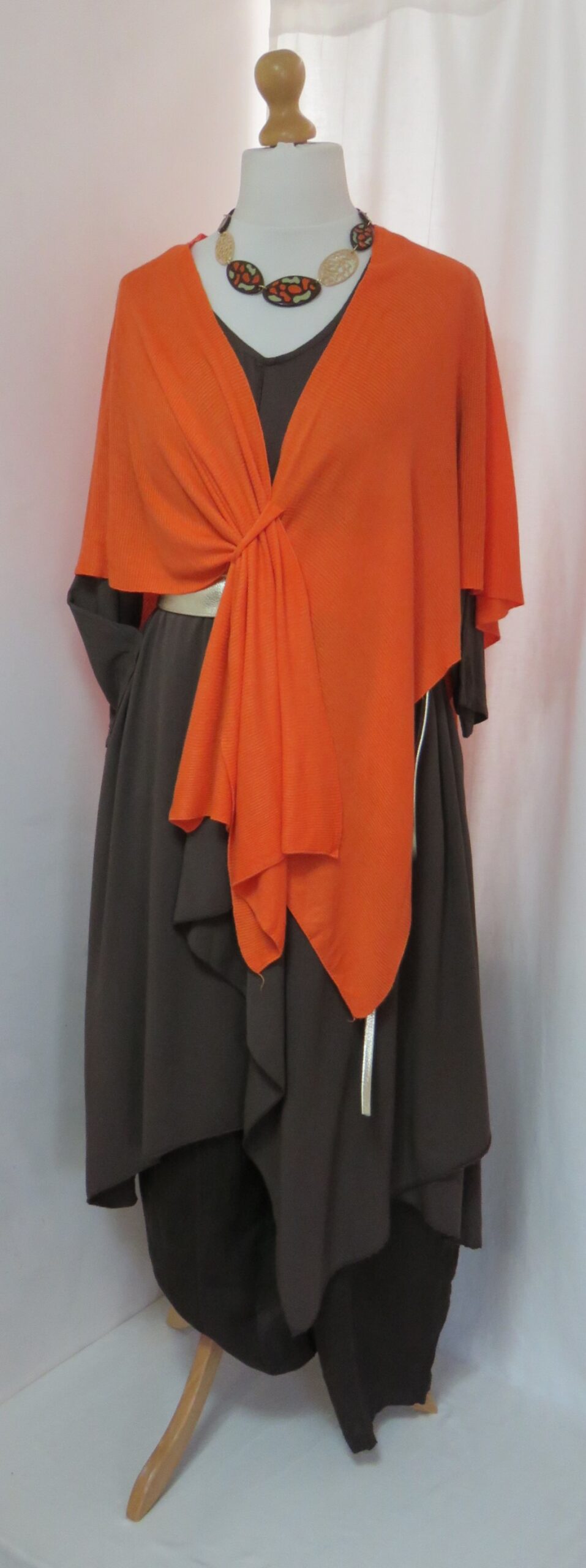 Brown, button-pocket pants - 12