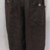 Brown, button-pocket pants - 4