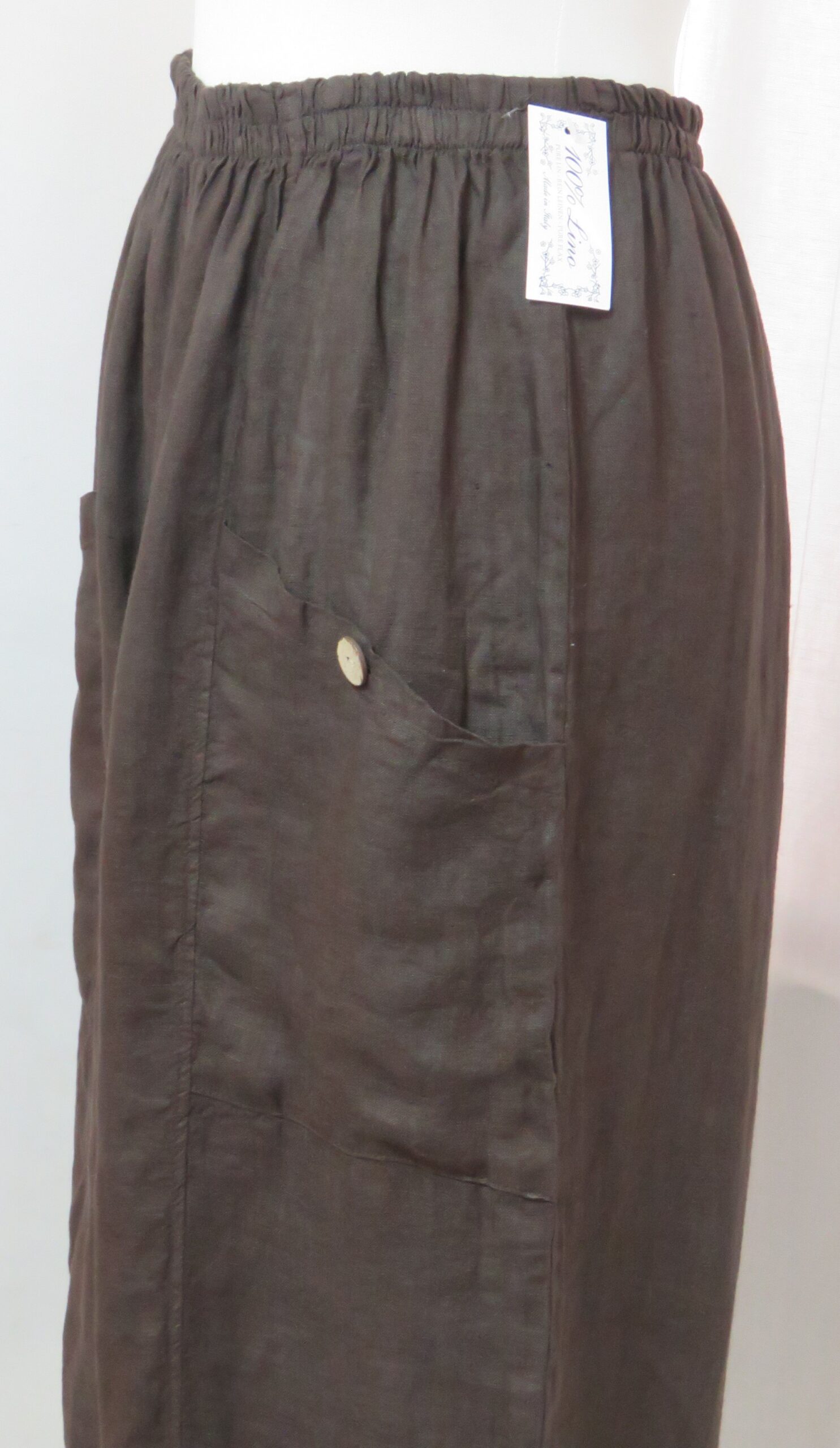 Brown, button-pocket pants - 7