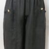 Black, button-pocket pants - 2