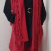 Red, fleece, ladder scarf - 21