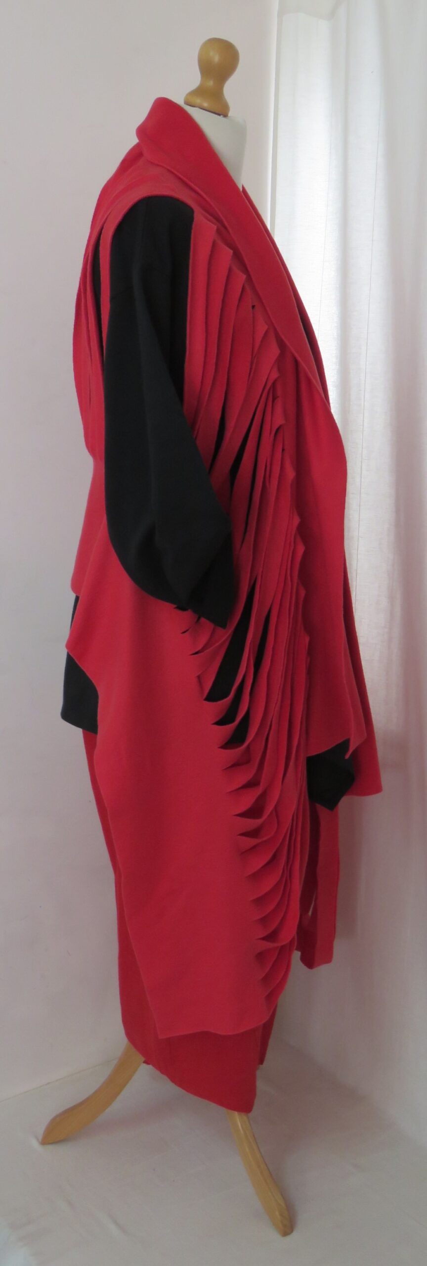 Red, fleece, ladder scarf - 22