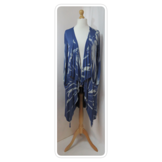 The Lily Cardigan - Denim blue, tie-dye