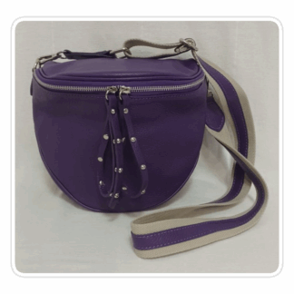 Purple leather, crossbody/shoulder bag