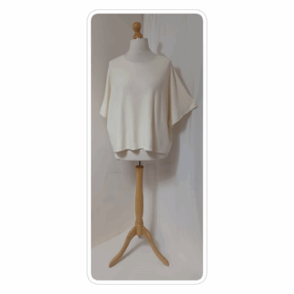Cream, soft-knit, boxy, layering jumper