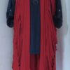 Dark red, ladder scarf - 11