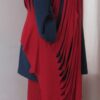 Dark red, ladder scarf - 15