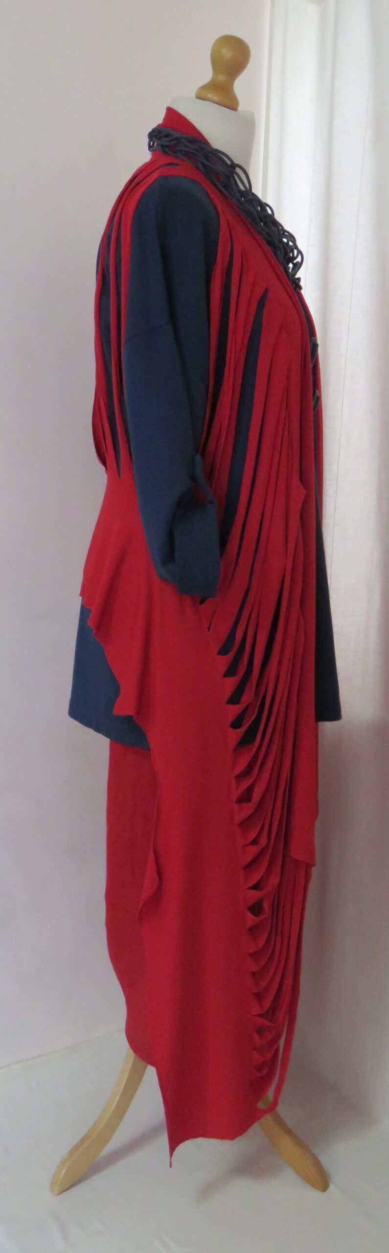 Dark red, ladder scarf - 15
