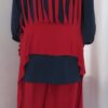 Dark red, ladder scarf - 16