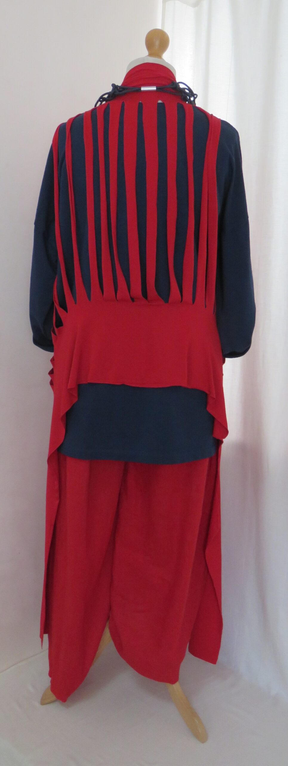 Dark red, ladder scarf - 16