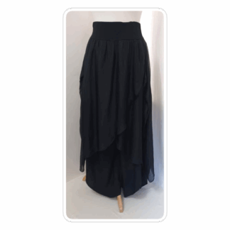 The Lydia, silk, layered, harem pants/culottes - Black