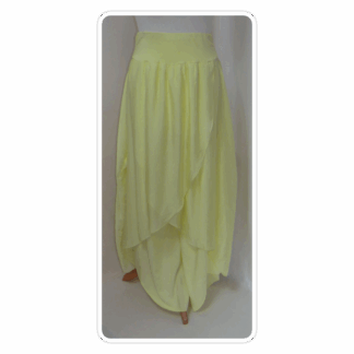 The Lydia, silk, layered, harem pants/culottes - Lemon