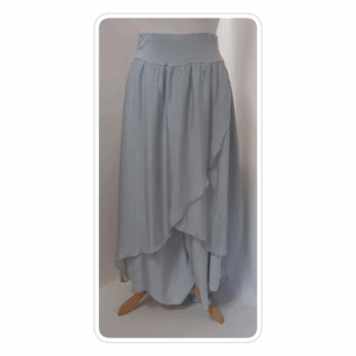 The Lydia, silk, layered, harem pants/culottes - Silver grey