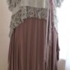 Silver grey, lace overtop - 9