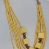 Yellow, wooden necklace - 10