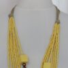 Yellow, wooden necklace - 4