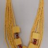 Yellow, wooden necklace - 5