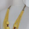 Yellow, wooden necklace - 7