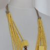 Yellow, wooden necklace - 9