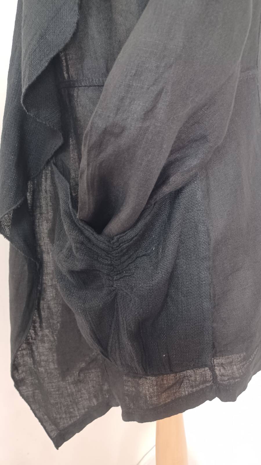 Black, linen jacket - 10