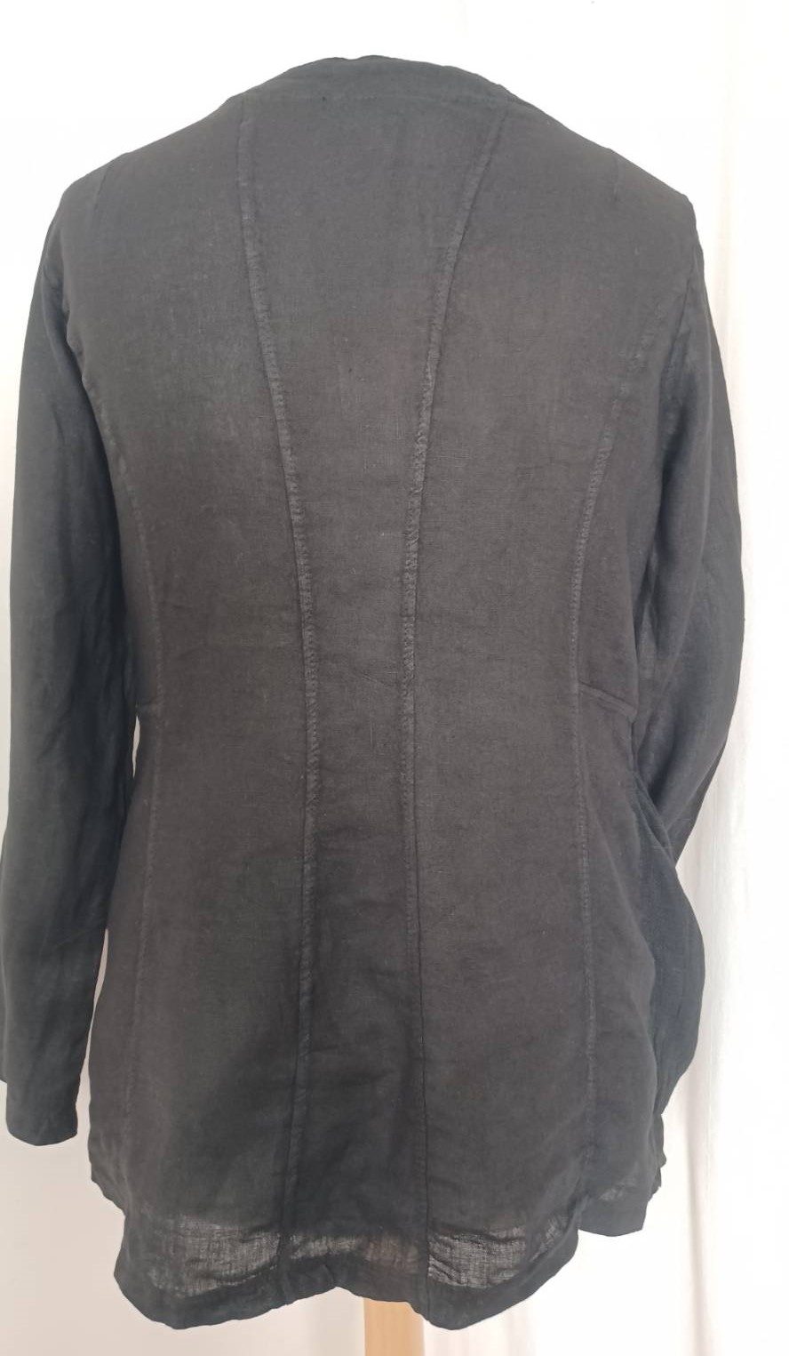 Black, linen jacket - 16
