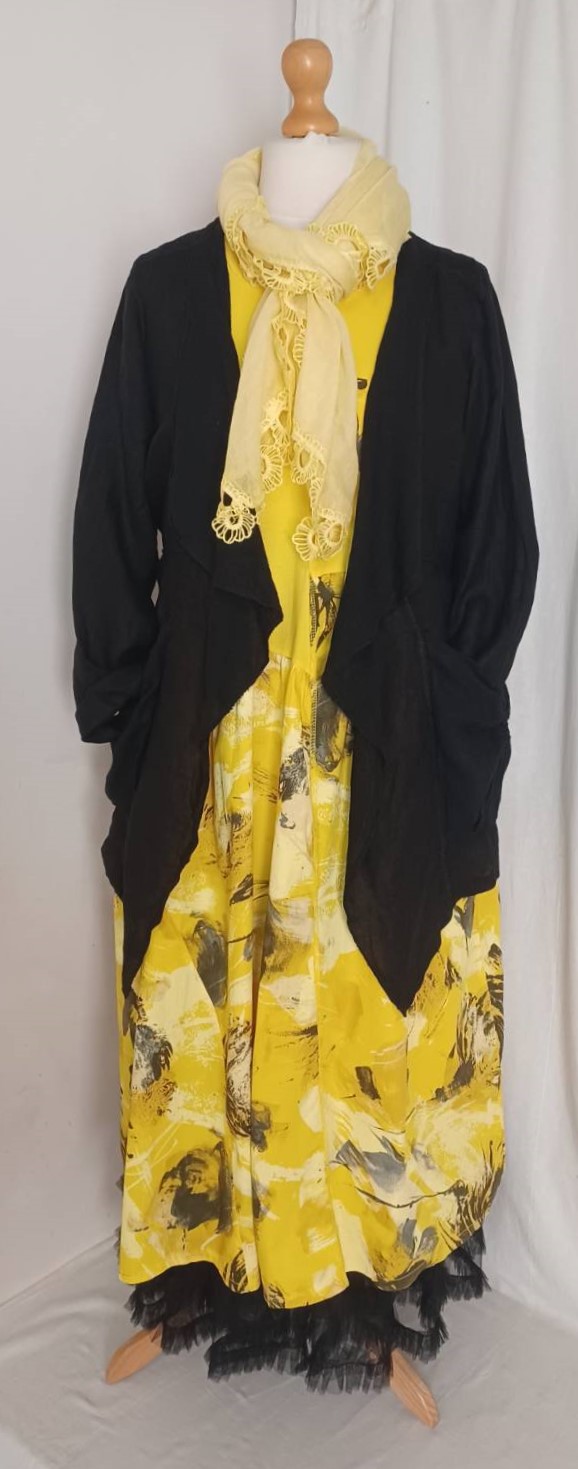 Black, linen jacket - 17