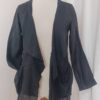 Black, linen jacket - 2