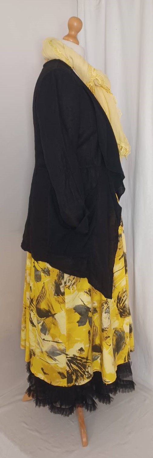 Black, linen jacket - 21