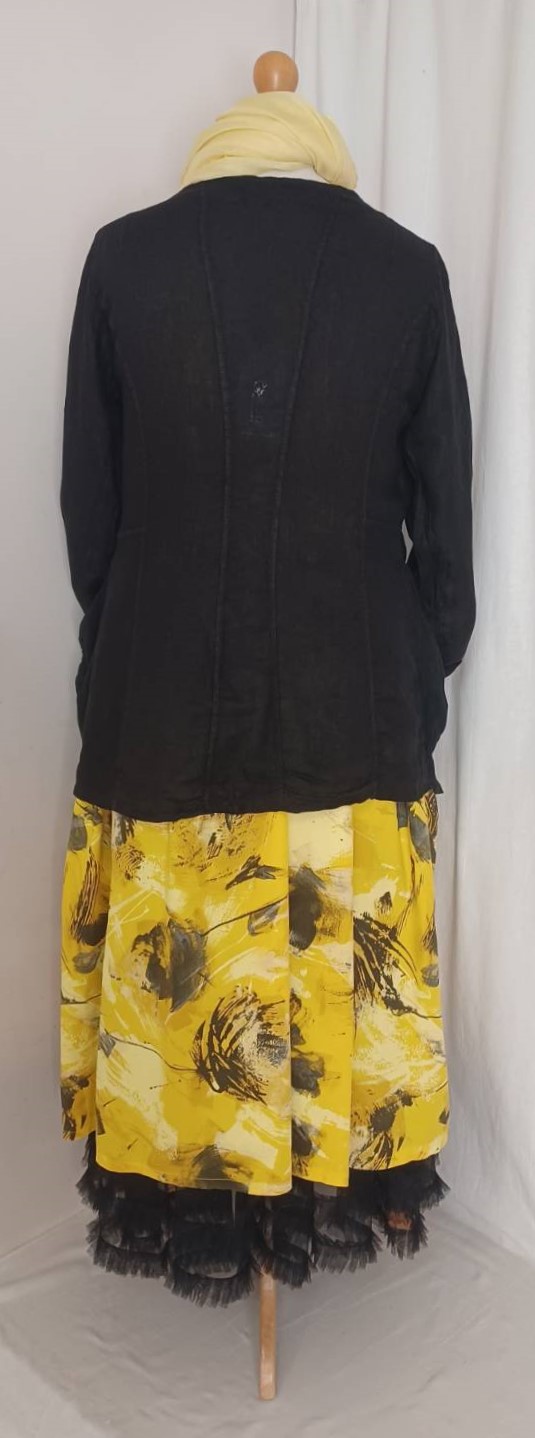 Black, linen jacket - 22