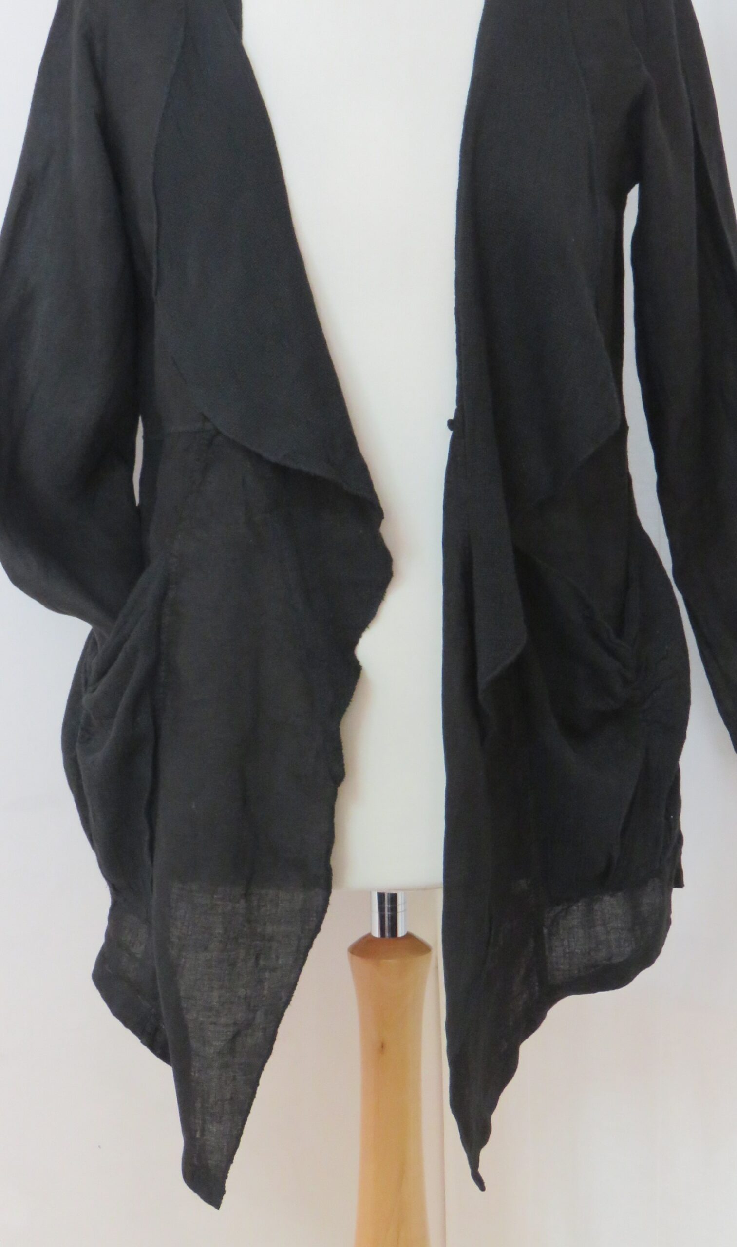 Black, linen jacket - 4