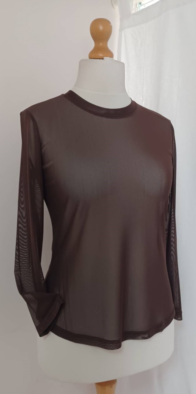Brown, mesh top - 4