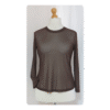 Chocolate brown, mesh, layering top