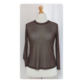 Chocolate brown, basic layering, mesh top