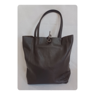 Genuine Italian leather, large, dark brown, tote/shoulder bag